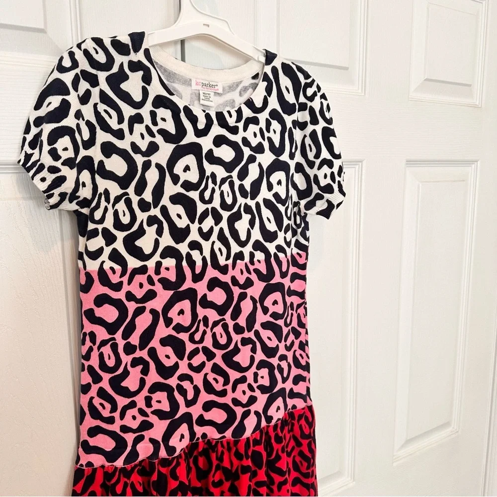 Heartstrings KC Parker Girls Sweater Dress Animal‎ Print Sz 10-12 Never Worn